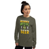 Halloween "Mummy Needs Beer" Ladies Long Sleeve T-shirt