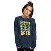 Halloween "Mummy Needs Beer" Ladies Long Sleeve T-shirt