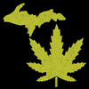 Michigan Marijuana Textured Print Short-Sleeve Unisex T-Shirt (2 Colors)
