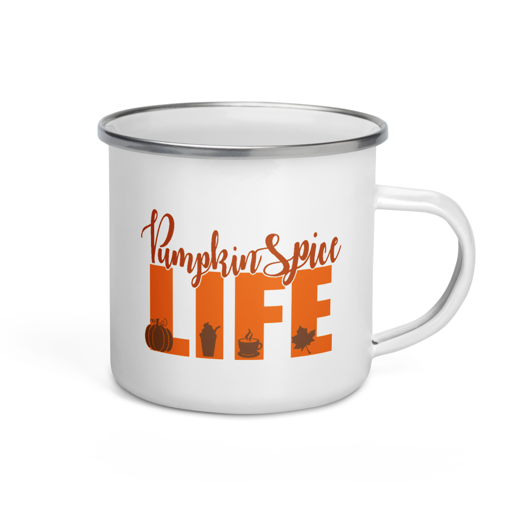 Pumpkin Spice Life Enamel Coffee Mug | Pumpkin Spice Everything | Pumpkin Spice | Camping Mug