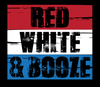 Red White and Booze Fourth of July Short Sleeve Unisex T-shirt (3 Colors)