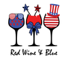 Red Wine and Blue Women’s Tank Top 4th Of July (6 Colors)