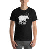 Bear With Deer Antlers Beer Textured Print Short-Sleeve Unisex T-Shirt (11 Colors)