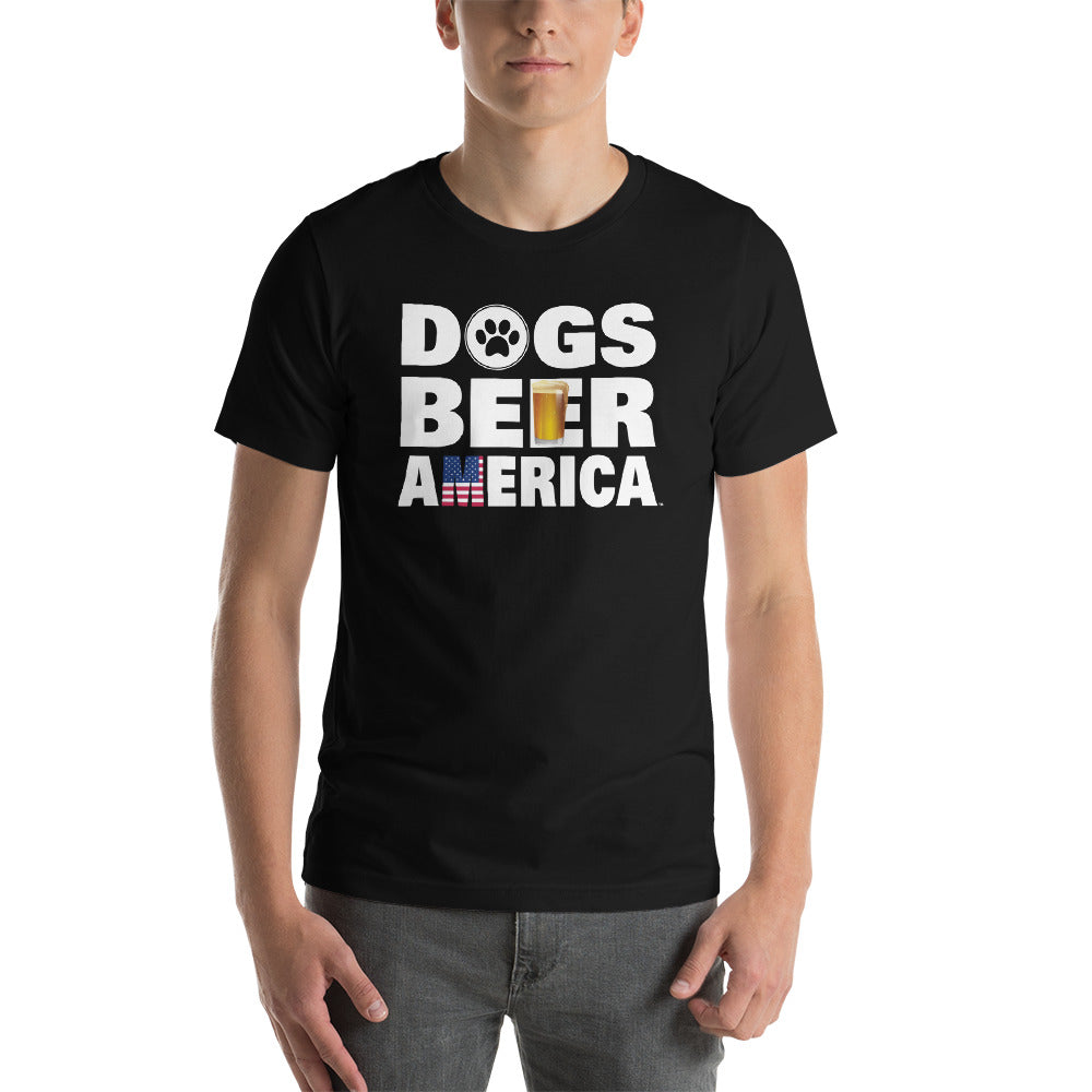 Dogs Beer America Short-Sleeve T-Shirt (8 Colors) - Crazy4Beer