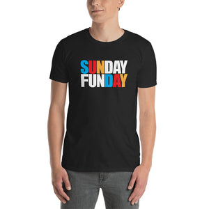 Sunday Funday Shirt | Funny Drinking T-shirt | Bar Party Short Sleeve Unisex T-shirt (4 Colors)