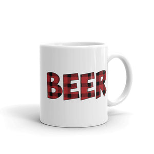 Red Buffalo Plaid Coffee Mug | Funny Beer Coffee Mugs Gifts (2 sizes) - Crazy4Beer