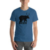 Bear With Deer Antlers Beer Textured Print Short-Sleeve Unisex T-Shirt (6 Colors)