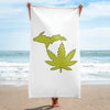 Michigan Marijuana Beach Towel