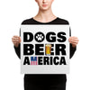 Beer Dogs America Canvas Prints
