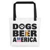 Dogs Beer America Tote bag