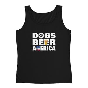 Dogs Beer America Black Ladies' Tank