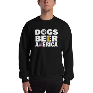 Dogs Beer America Black Sweatshirt