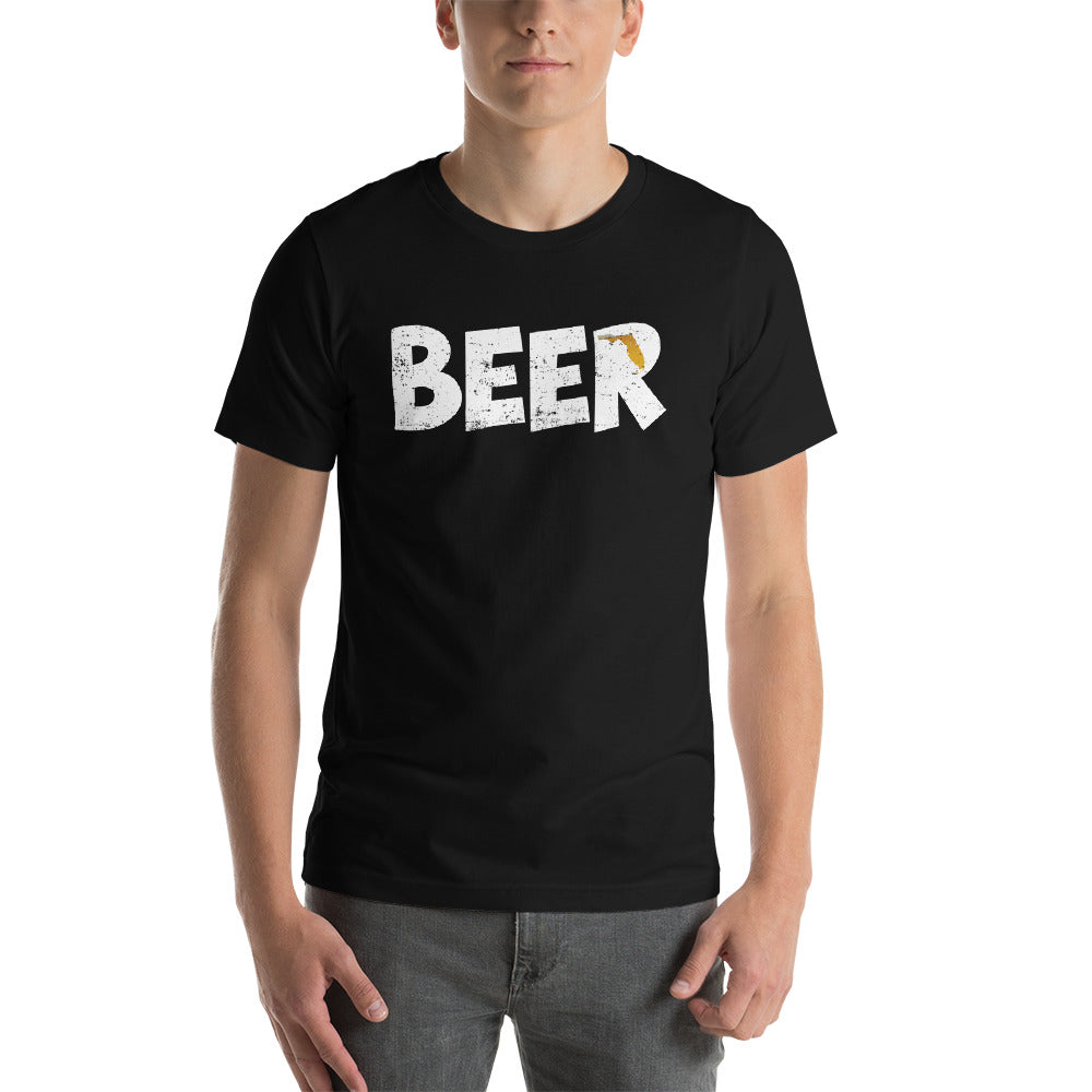 Textured Print Florida Beer Short-Sleeve Unisex T-Shirt (8 Colors)