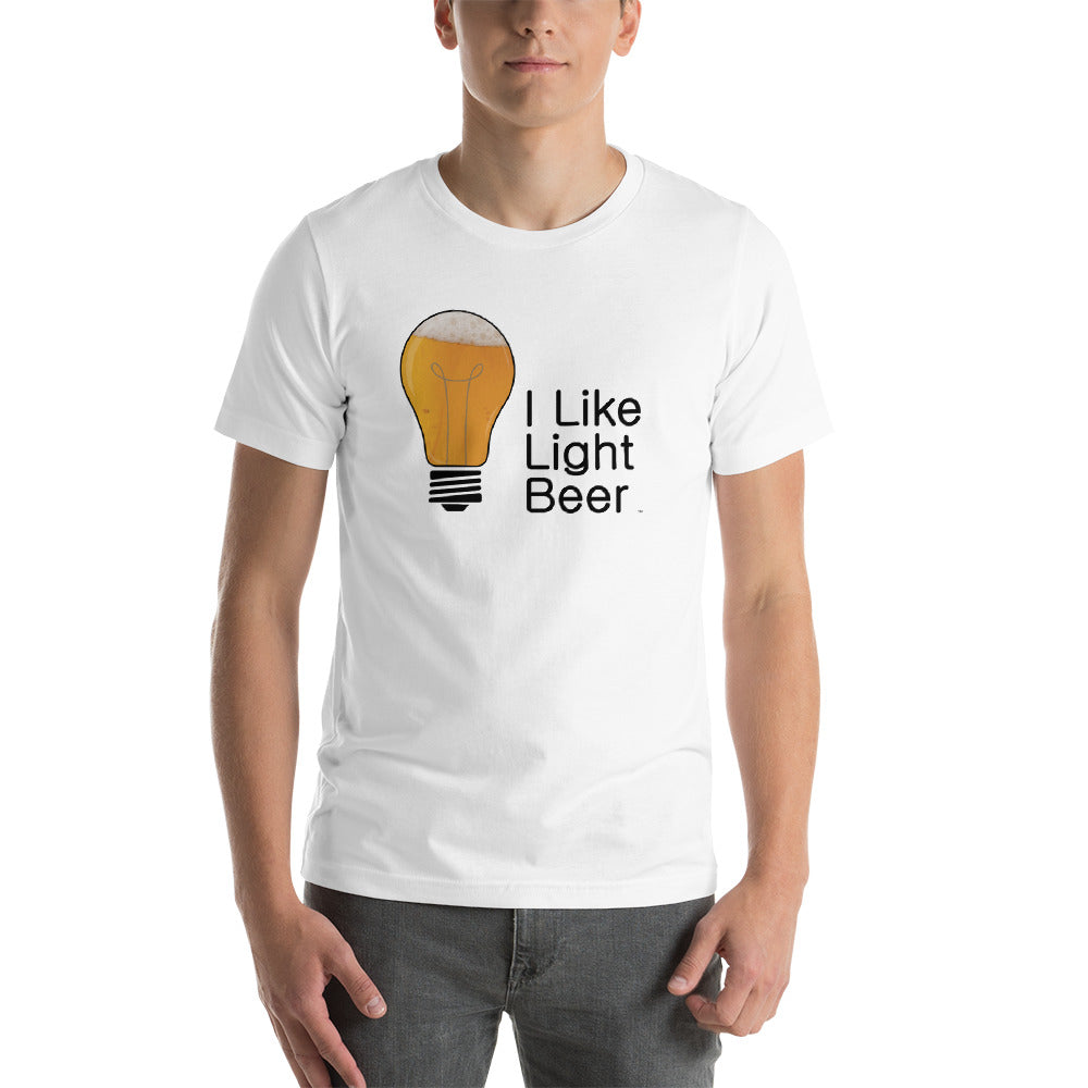 I Like Light Beer Lite bulb Short-Sleeve Unisex T-Shirt (8 Colors)
