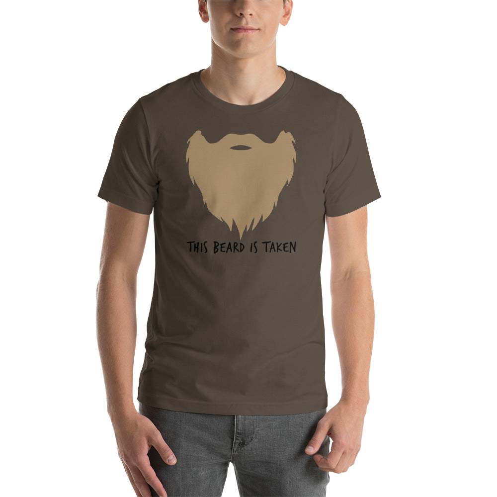 This Beard Is Taken Short Sleeve Unisex T-shirt Blonde Print (5 Colors)