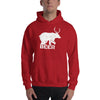 Bear With Deer Antlers Beer Textured Print Hooded Sweatshirt (5 Colors)